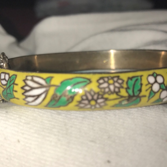 Sterling 925 Thailand Bracelet w/Enamel Inlay - Picture 8 of 8